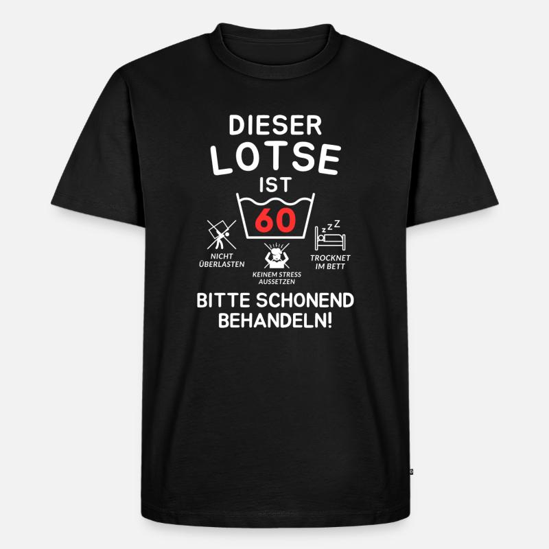 This pilot is 60. - Men's Premium Organic T-Shirt - black