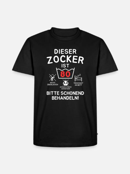 This gambler is 80. - Men's Premium Organic T-Shirt - black