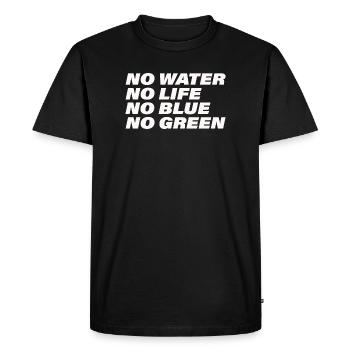 EAU - T-shirt Premium bio Homme - noir - Devant - Nico (187cm)