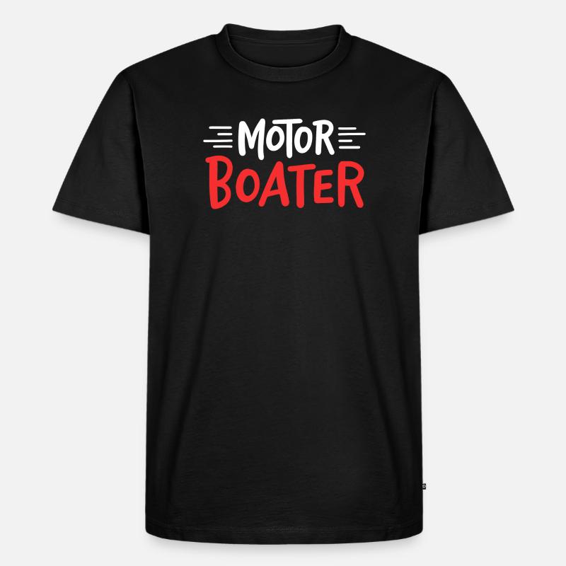 Motorbootfahrer - Männer Premium Bio T-Shirt - Schwarz
