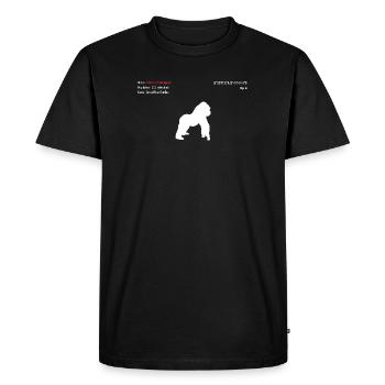 Gorilla - Men's Premium Organic T-Shirt - black - Front - Nico (187cm)