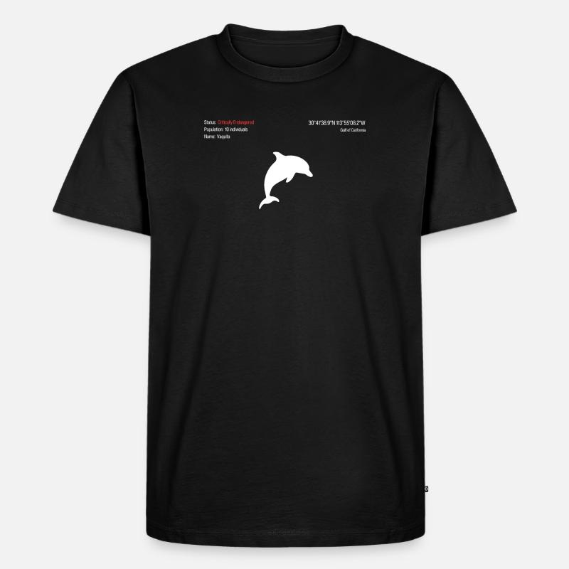 Vaquita - Männer Premium Bio T-Shirt - Schwarz