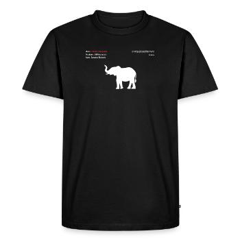 Elephant - Men's Premium Organic T-Shirt - black - Front - Nico (187cm)