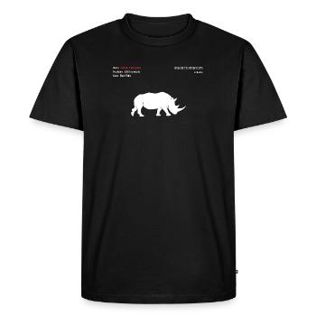 Rhino - Men's Premium Organic T-Shirt - black - Front - Nico (187cm)