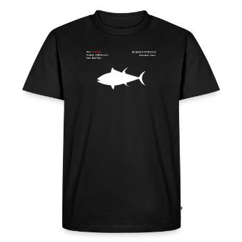 Tuna - Men's Premium Organic T-Shirt - black - Front - Nico (187cm)