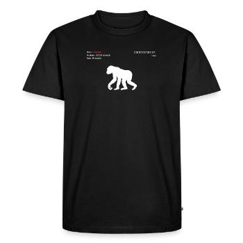 Chimpanzee - Men's Premium Organic T-Shirt - black - Front - Nico (187cm)