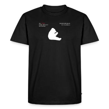 Panda - Men's Premium Organic T-Shirt - black - Front - Nico (187cm)