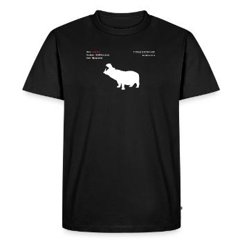 Hippopotamus - Men's Premium Organic T-Shirt - black - Front - Nico (187cm)