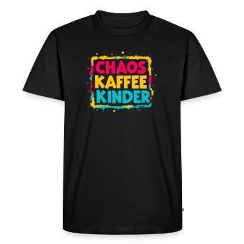 Chaos Kaffee Kinder - Mama lustiger Spruch T-Shirt - Männer Premium Bio T-Shirt - Schwarz - Vorne - Nico (187cm)