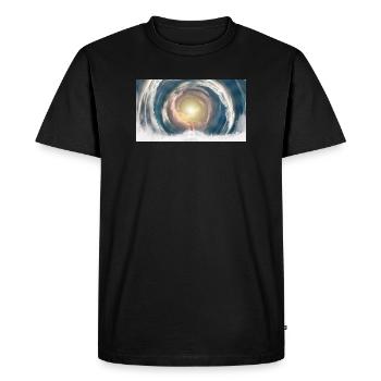 Faisceau de lumière céleste - T-shirt Premium bio Homme - noir - Devant - Nico (187cm)