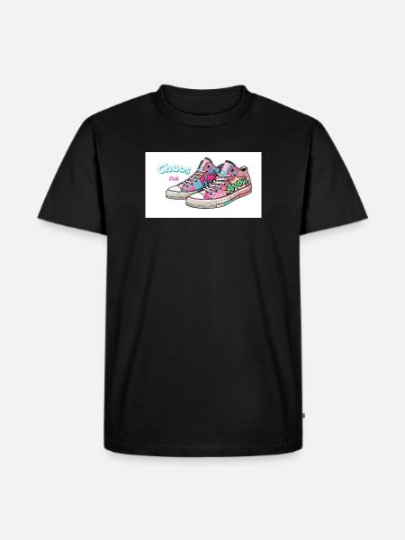 Bunte Sneakers mit Comic-Design - Männer Premium Bio T-Shirt - Schwarz