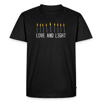 Hanukkah Chanukkah Hanukah - Men's Premium Organic T-Shirt - black - Front - Nico (187cm)