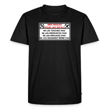 tools - Men's Premium Organic T-Shirt - black - Front - Nico (187cm)