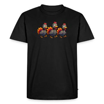 Bébé dinde de Thanksgiving - T-shirt Premium bio Homme - noir - Devant - Nico (187cm)