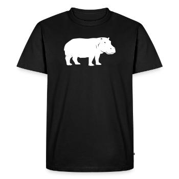 Hippo Silhouette Africa Vector - Men's Premium Organic T-Shirt - black - Front - Nico (187cm)