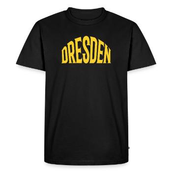Dresden - Men's Premium Organic T-Shirt - black - Front - Nico (187cm)