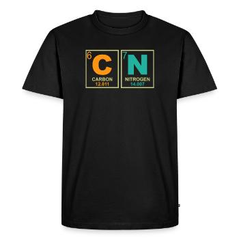 Funny Teacher Science Periodic Table Retro 67 Meme - Men's Premium Organic T-Shirt - black - Front - Nico (187cm)