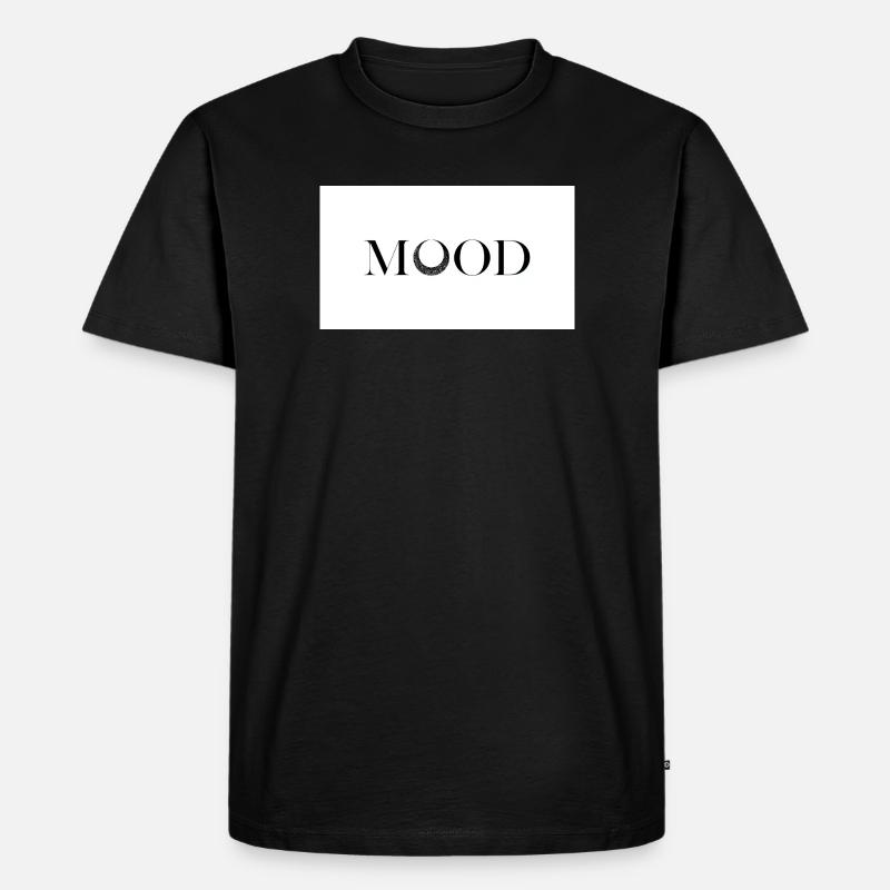 MOOD Minimal Typography Design - Männer Premium Bio T-Shirt - Schwarz