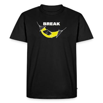 Break - Men's Premium Organic T-Shirt - black - Front - Nico (187cm)
