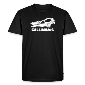 Fossile de crâne de Gallimimus - T-shirt Premium bio Homme - noir - Devant - Nico (187cm)