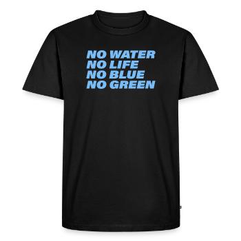 Eau - T-shirt Premium bio Homme - noir - Devant - Nico (187cm)