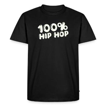 100,-_hip_hop- - T-shirt Premium bio Homme - noir - Devant - Nico (187cm)