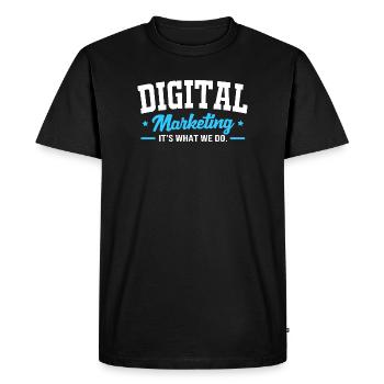 Digital Marketing Manager - Men's Premium Organic T-Shirt - black - Front - Nico (187cm)