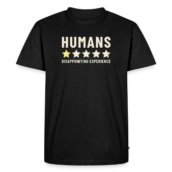 Humans Disappointing Experience Rating - Men's Premium Organic T-Shirt - black - Front - Nico (187cm)