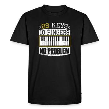 88 Keys 10 Doigts No Problème piano piano - T-shirt Premium bio Homme - noir - Devant - Nico (187cm)
