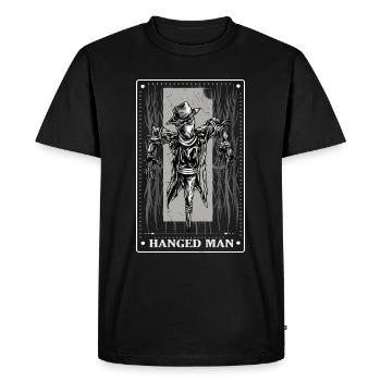 Gothique - Pendu - Conception de cartes de tarot - T-shirt Premium bio Homme - noir - Devant - Nico (187cm)