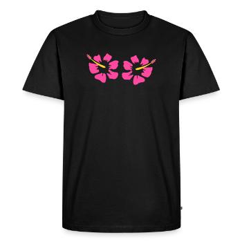 Flower Pink Pink Flower Flowers Pink Pink Flowers - Men's Premium Organic T-Shirt - black - Front - Nico (187cm)