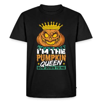Je suis la reine Pumkin Inclinez-vous vers moi - T-shirt Premium bio Homme - noir - Devant - Nico (187cm)
