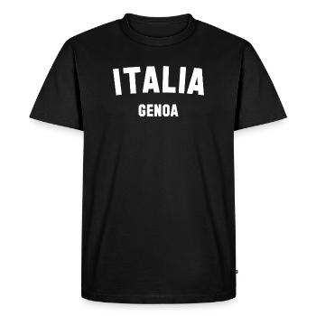 GÊNES Italia Gênes Italie - T-shirt Premium bio Homme - noir - Devant - Nico (187cm)