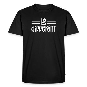 Être différent - T-shirt Premium bio Homme - noir - Devant - Nico (187cm)