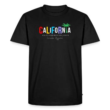 Peinture de vacances en Californie - T-shirt Premium bio Homme - noir - Devant - Nico (187cm)