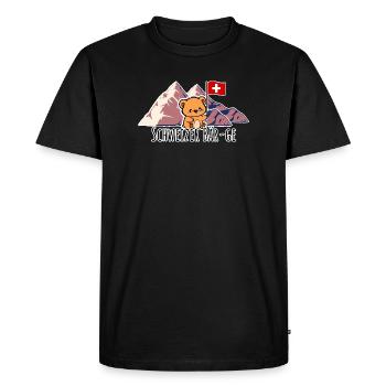 Swiss mountains, er, bears! cute Swiss bear - Men's Premium Organic T-Shirt - black - Front - Nico (187cm)