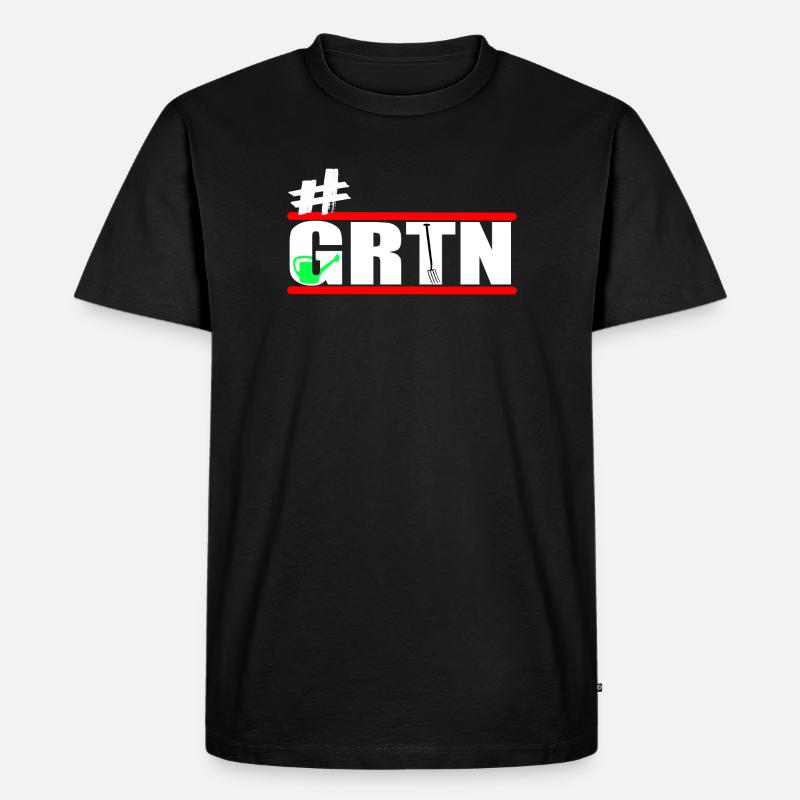 Garten - Gärtner - Gärtnern - GRTN  - Männer Premium Bio T-Shirt - Schwarz