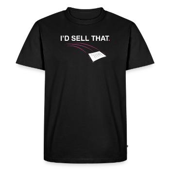 Je vendrais ce Drôle d’agent immobilier - T-shirt Premium bio Homme - noir - Devant - Nico (187cm)