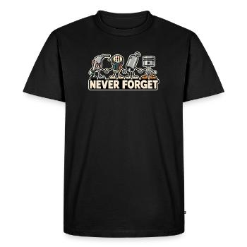 N’oubliez jamais – Design rétro de voiture à moteur à combustion - T-shirt Premium bio Homme - noir - Devant - Nico (187cm)