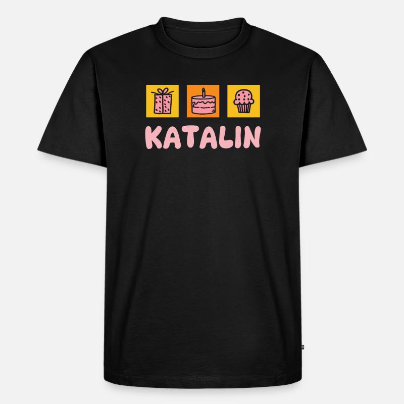 Katalin - Männer Premium Bio T-Shirt - Schwarz