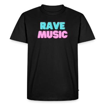 Rave Music Neon 3D - Men's Premium Organic T-Shirt - black - Front - Nico (187cm)