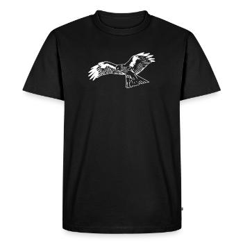 Falcon in white - Men's Premium Organic T-Shirt - black - Front - Nico (187cm)