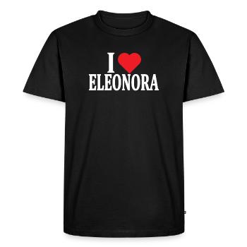 t-shirt J’adore Eleonora t-shirt idée cadeau - T-shirt Premium bio Homme - noir - Devant - Nico (187cm)