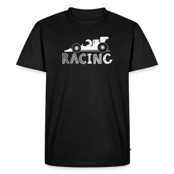 Racing Symbol Formula Formula Kids Comic Racing Car - Men's Premium Organic T-Shirt - black - Front - Nico (187cm)