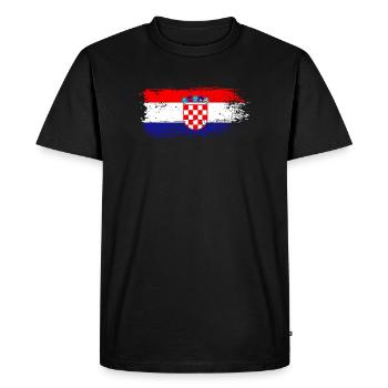 Drapeau de la Croatie - T-shirt Premium bio Homme - noir - Devant - Nico (187cm)