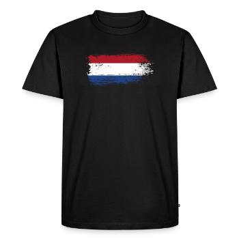 Coup de pinceau Dutch Tricolor - T-shirt Premium bio Homme - noir - Devant - Nico (187cm)