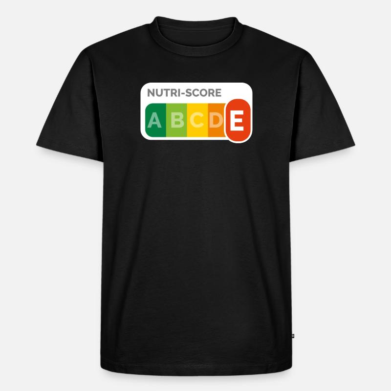 Nutri score E - T-shirt Premium bio Homme - noir