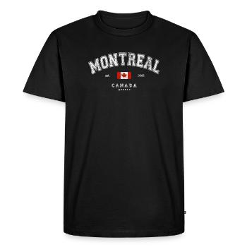 Montréal Canada - T-shirt Premium bio Homme - noir - Devant - Nico (187cm)