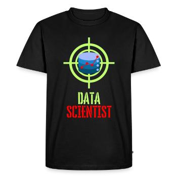 Base de données Data Hunter Funny - T-shirt Premium bio Homme - noir - Devant - Nico (187cm)
