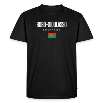 Bobo-Dioulasso, Burkina Faso - Men's Premium Organic T-Shirt - black - Front - Nico (187cm)